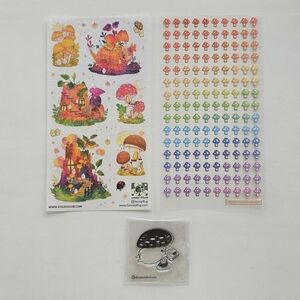 ♡ Mushroom Sticker & Stamp Set ♡